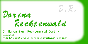 dorina recktenwald business card